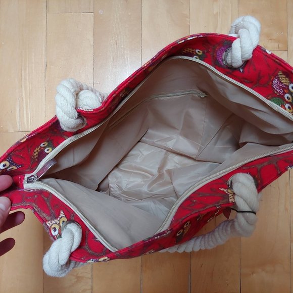 **NWT** Cherie Bliss Owl fabric tote bag - Picture 3 of 4